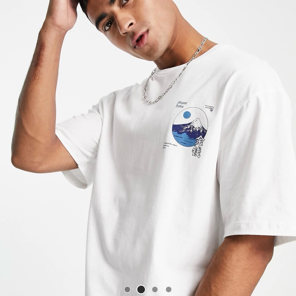 Jack and Jones White Graphic Tee